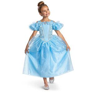 Disney Princess Cinderella Deluxe Girls Halloween Costume Girls Size S (6-6x)